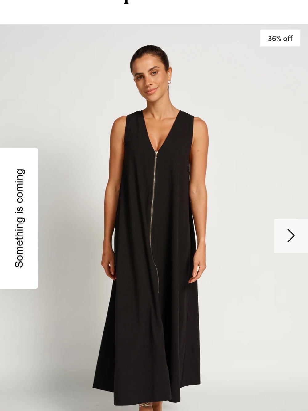 Sleek Black Zipper Front Maxi Dress - maternity